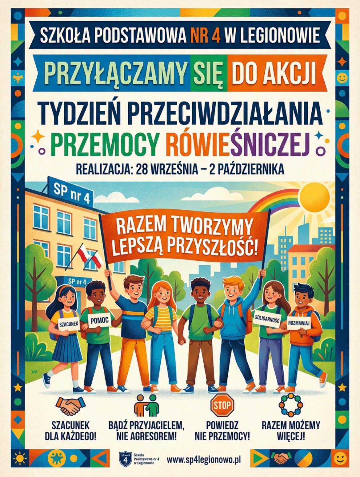 Ikona do artykułu: Nasza szkoła przyłączyła się do akcji ,, Tydzień przeciwdziałania przemocy rówieśniczej"